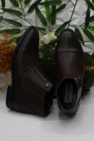 Pierre Cardin 11925251 Kahve Orijinal Ürün Fermuarlı Hakiki Deri Erkek Bot - Resim 5
