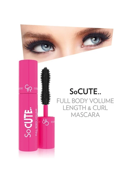 GOLDEN ROSE So Cute Full Body Volume Length & Curl Mascara - Black - Mini Maskara - 8691190965853 - 3