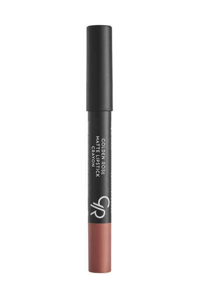 GOLDEN ROSE Matte Lipstick Crayon No: 14 Dark Beige - Mat Kalem Ruj - 8691190903145 - 3