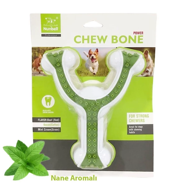 NUNBELL KÖPEK OYUNCAGI ÇATAL KEMİK L - 2