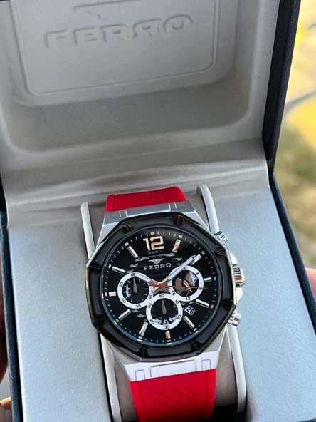 Ferro Silikon Kordon İç Fonksiyonları Aktif 30 Mt Suya Dayanıklı Erkek Kol Saati EFM.31398-J8 ürün görseli