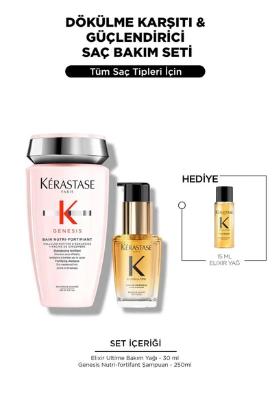 Elixir & Genesis Dökülme Karşıtı & Güçlendirici Saç Bakım Seti ürün görseli 1