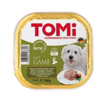 Tomi Köpek Yaban Hayvanlı Pate Alüminyum Yaş Mama 300gr (pate)