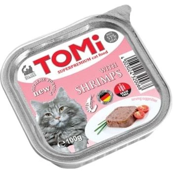 Tomi Kedi Karidesli Alüminyum Yaş Mama 100gr (pate)