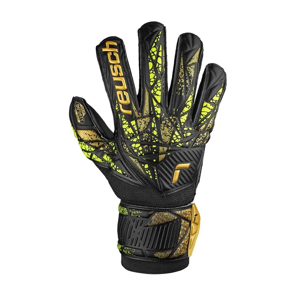 Reusch 5470710 Attrakr Infinity Finger Support Kaleci Eldivenleri Siyah-Sarı