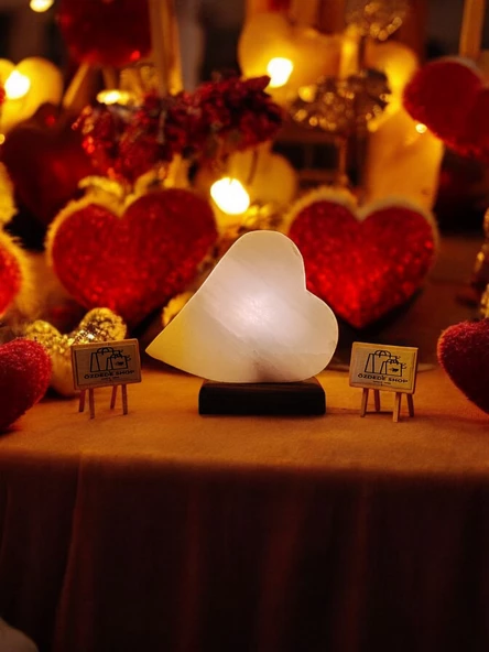 Çankırı Tuz Lambası Orta Boy Kalp 1-2kg Özdede shop - 6