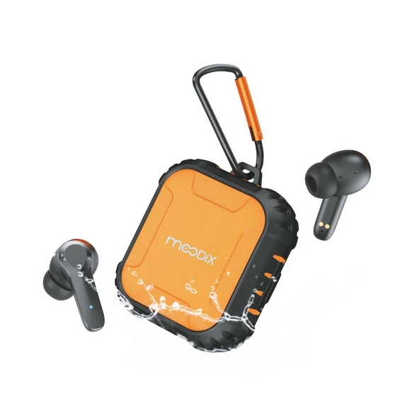 Moodix KI23K039 Bluetooth Kulakiçi Kulaklık Siyah-Sarı ANC Aktif Gürültü Engelleyicili ipx7 Suya Dayanıklı - 2