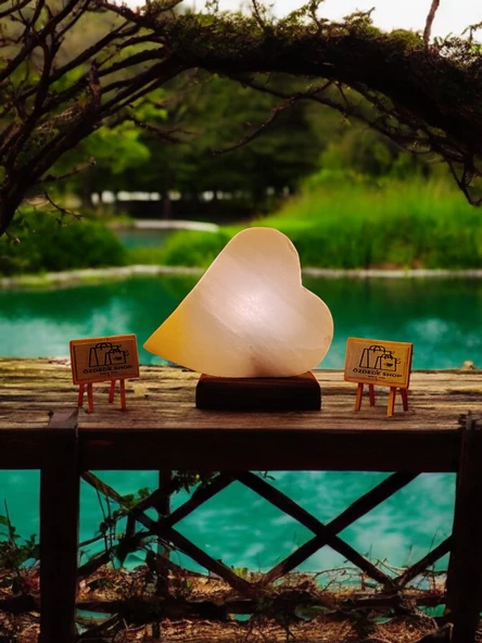 Çankırı Tuz Lambası Orta Boy Kalp 1-2kg Özdede shop - 4