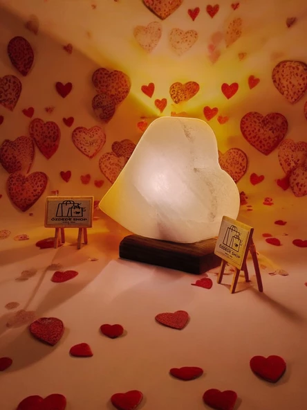 Çankırı Tuz Lambası Orta Boy Kalp 1-2kg Özdede shop - 3
