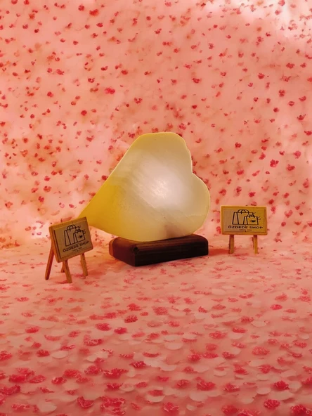 Çankırı Tuz Lambası Orta Boy Kalp 1-2kg Özdede shop - 5