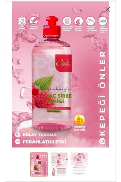 Frambuazlı Sirke & Saç Toniği 500 ml