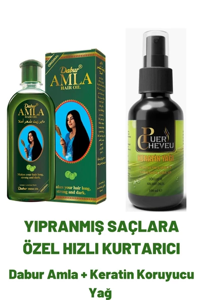 Saç Bakım Yağı 200 ml + Keratin Koruyucu Saç Bakım Hızlı Kurtarıcı