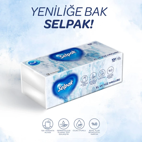 Selpak El ve Yüz Havlusu 4'lü 300 Yaprak - 8