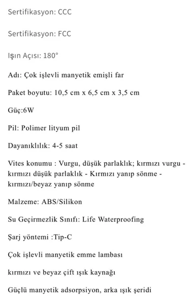 Mıknatıslı Kafa Lambası - 6