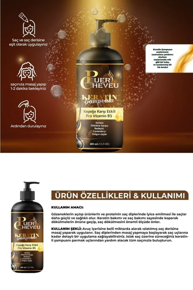 Güçlendirici Onarıcı Keratin Saç Bakım Şampuanı 400 Ml