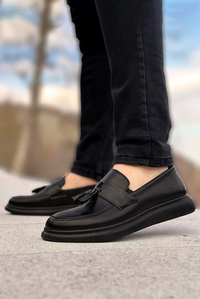 Big King Siyah Püsküllü Erkek Klasik Ayakkabı - Resim 2