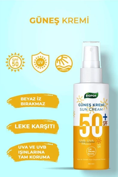 Güneş Kremi Leke Karşıtı Uva Uvb Yüksek Koruyucu +50spf 100 Ml