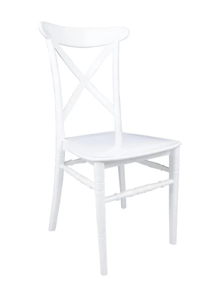 Mandella Silver Sandalye D Modeli (4 Adet) Beyaz ürün görseli