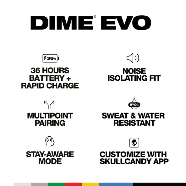 Skullcandy Dime Evo Kablosuz Bluetooth Kulaklık Kemik S2DTW-S951 - 2
