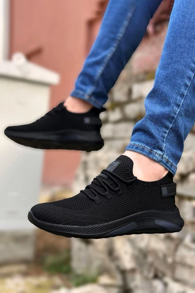 Big King Siyah Örme Triko Hafif Erkek Spor Ayakkabı - Resim 2