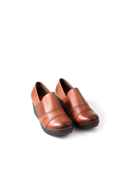 Papuçcity Ahd 5035 Hakiki Deri Dolgu Topuk Kadın Günlük Ayakkabı - 10