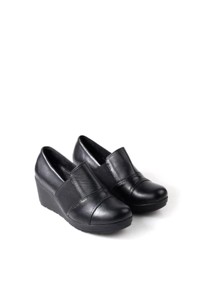 Papuçcity Ahd 5035 Hakiki Deri Dolgu Topuk Kadın Günlük Ayakkabı - 4