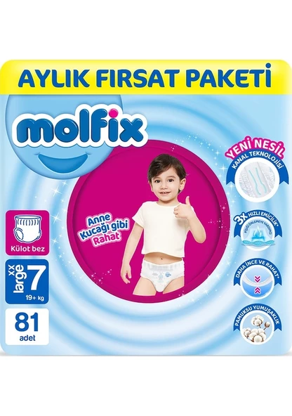 Molfix 7 Numara XX Large 81'li Külot Bez