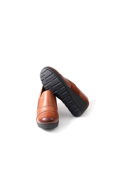 Papuçcity Ahd 5035 Hakiki Deri Dolgu Topuk Kadın Günlük Ayakkabı - 12