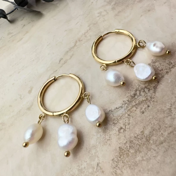 İnci Sallantılı Küpe - 4