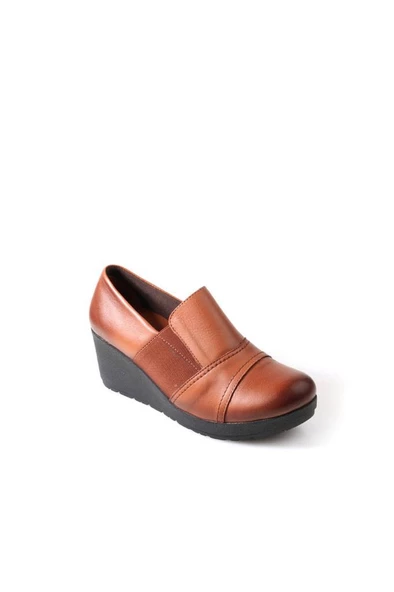 Papuçcity Ahd 5035 Hakiki Deri Dolgu Topuk Kadın Günlük Ayakkabı - 7