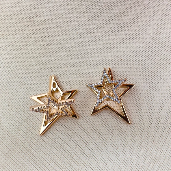 Zirkon Taşı Yıldız  Küpe - 3