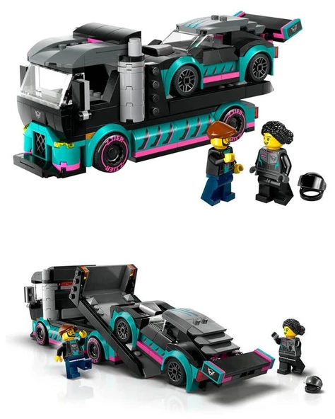 Lego City Yarış Arabası ve Araba Taşıyıcı Kamyon 60406 - 2