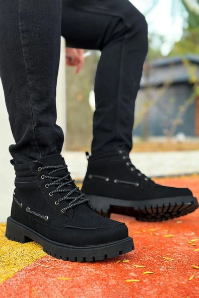 Big King Siyah Süet Retro Erkek Klasik Bot - Resim 2