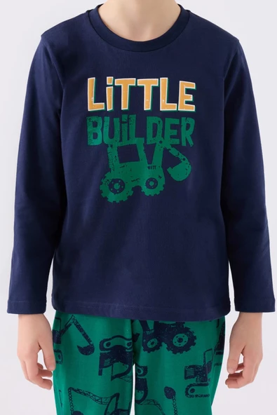 Rolypoly Erkek Çocuk Lacivert Pijama Takım 3426 - Resim 2