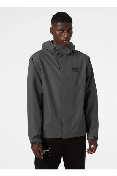 Helly Hansen Seven J Jacket Erkek Antrasit Yağmurluk - 3