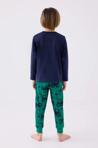 Rolypoly Erkek Çocuk Lacivert Pijama Takım 3426 - Resim 3