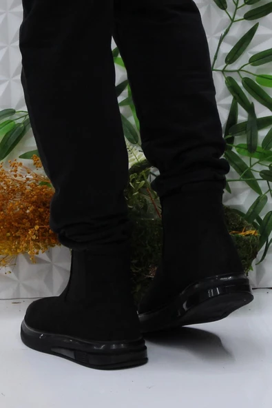 Hammer Jack 24895 Siyah Nubuk Orijinal Ürün Hakiki Deri Chelsea Erkek Bot - Resim 4