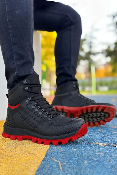 Big King Siyah Kırmızı Hydro Su Geçirmez Erkek Outdoor Trekking Bot - 2