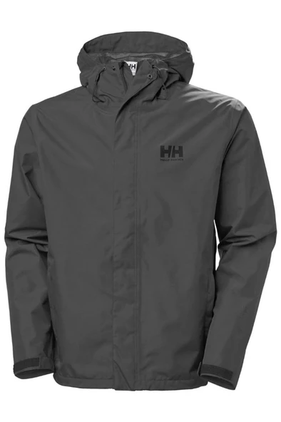 Helly Hansen Seven J Jacket Erkek Antrasit Yağmurluk - 8