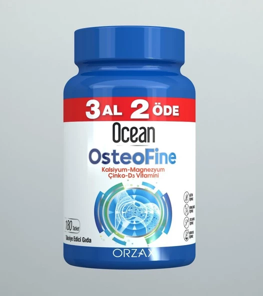 Orzax Ocean Osteofine 180 Tablet 3 Al 2 Öde