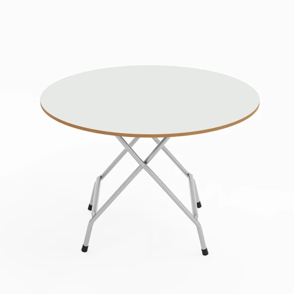 Eportatif Katlanır Masa ve 4 Adet Sandalye Seti Beyaz 1463 - Resim 7