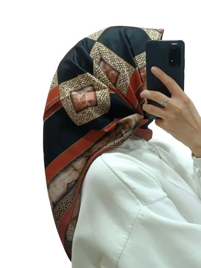 LEVİDOR İ-3863 TWİLL İPEK EŞARP - 2