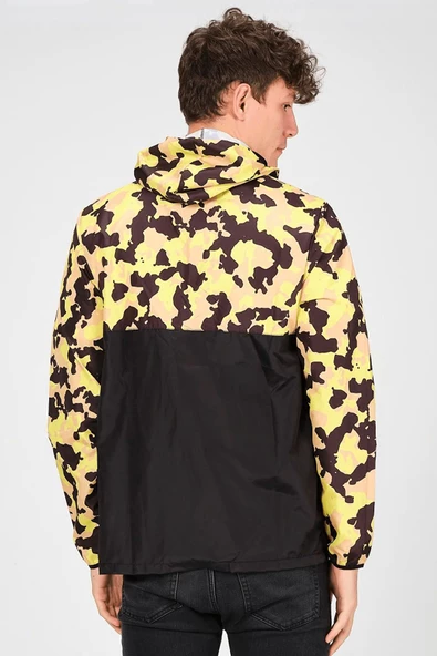 Kanguru Cepli Yağmurluk Sarı Siyah Kamuflaj - 5