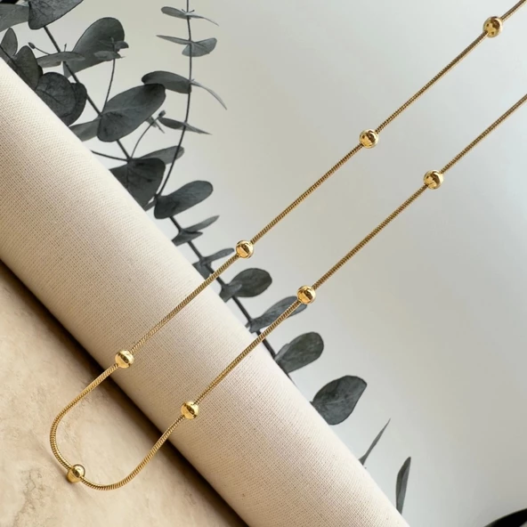 Zincir Top Çelik Kolye - 2