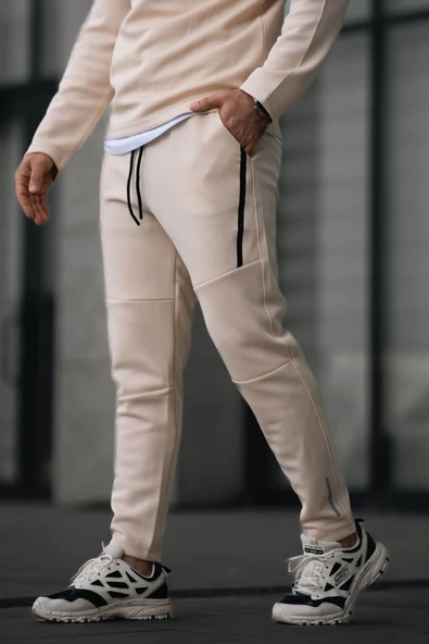 Erkek Scuba Eşofman Takımı Bej - 4