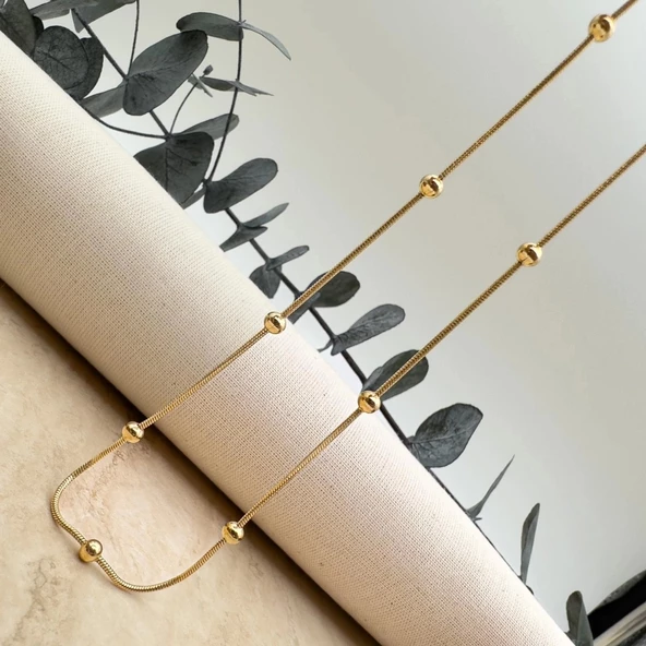 Zincir Top Çelik Kolye - 3