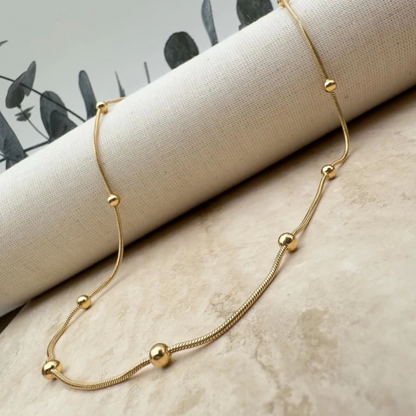 Zincir Top Çelik Kolye - 5