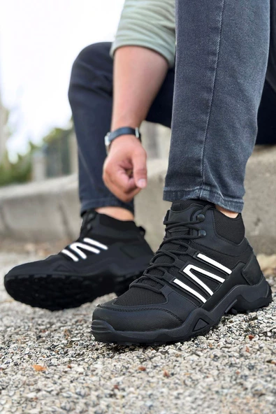 Big King Siyah Beyaz Outdoor Trekking Erkek Spor Bot - Resim 2