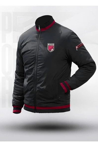 Sportif Armalı Mevsimlik Erkek Mont & Ceket Siyah - 2