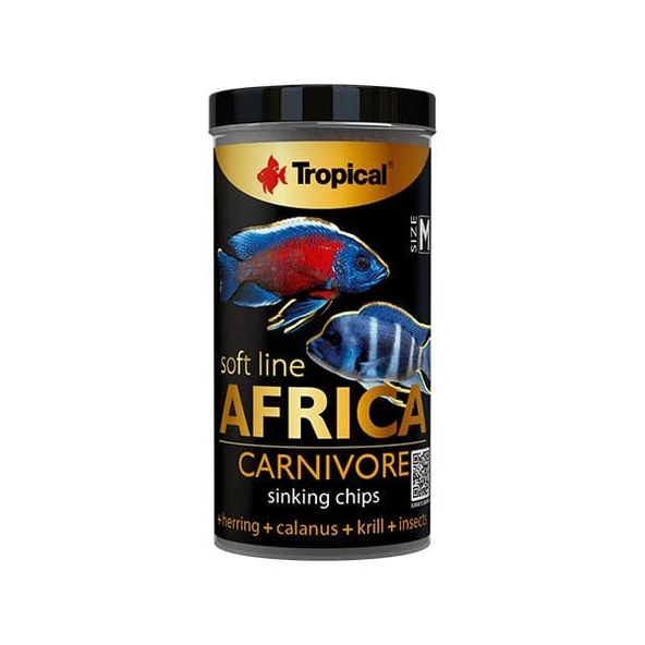 Tropical Softline Africa Africa Balıkları için Yumuşak Taneli Balık Yemi Medium 250 Ml 130 Gr